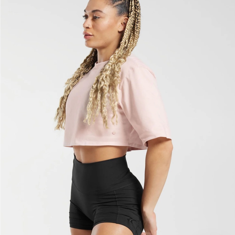 Gymshark Women's Pink Crop Top XL